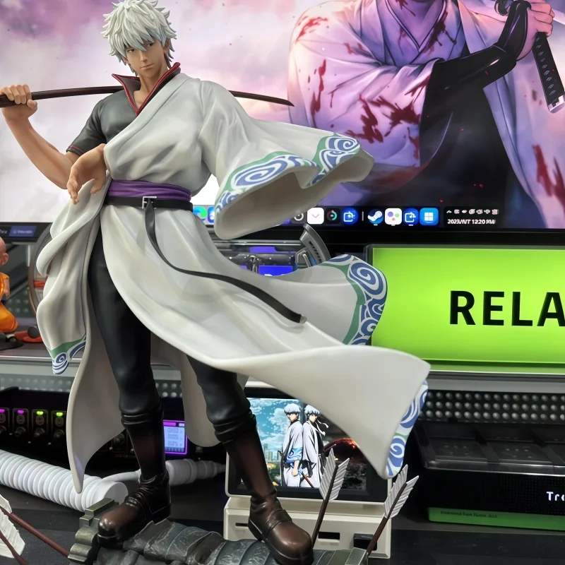 

Аниме-фигурка Soul Light Silver Soul Silver Time: портативная модель для просмотра аниме, настольное украшение, статуэтка-сувенир