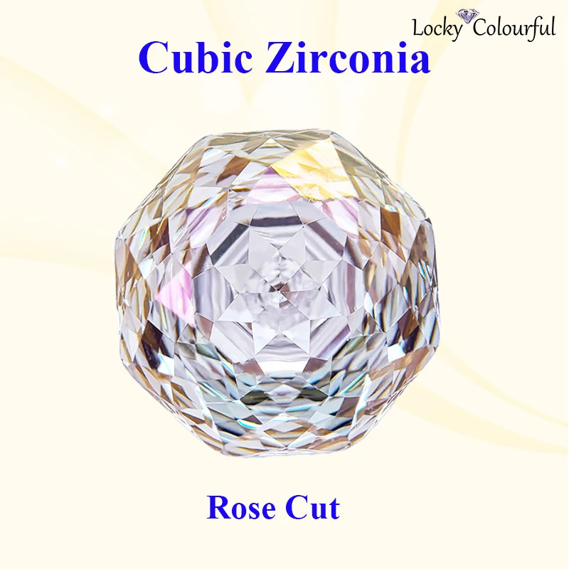 

Cubic Zirconia Rose Cut White Color Charms Wholesale Beads for DIY Jewelry Making Earrings Bracelet Materials No Certificate