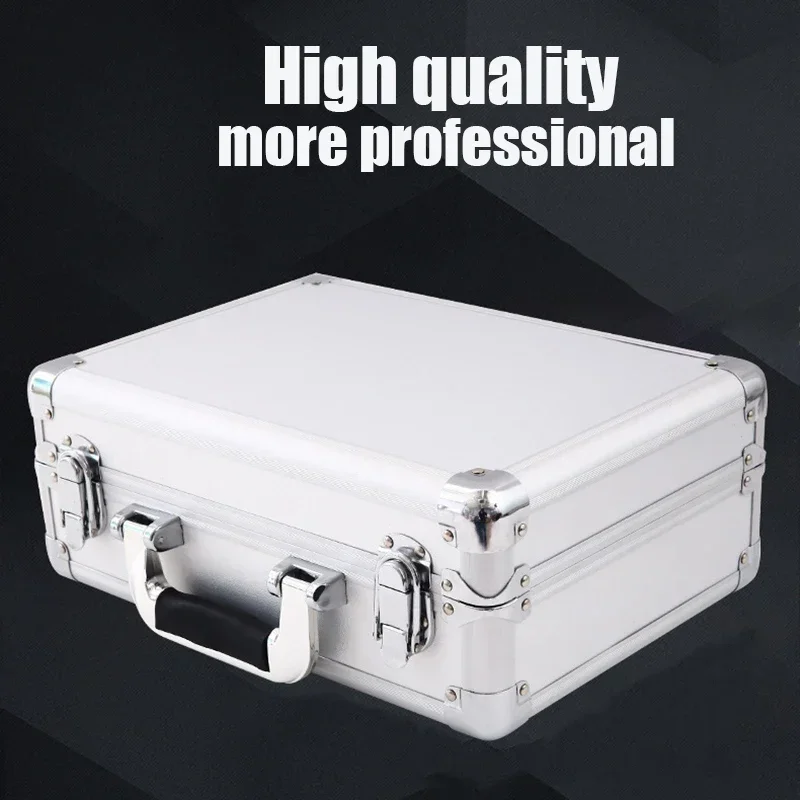 

Multifunctional Aluminum Alloy Tool Case with Lock Buckle Car Portable Storage Box Professional Large Capacity Work Organizer