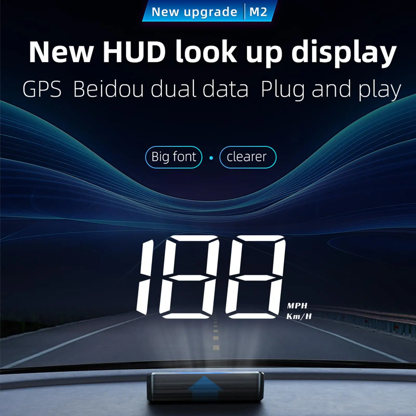 

Car Heads Up Display System Navigation Screen Headsup Display Car For Motorcycle Windshield Dashboard Drive Truck Vehicle