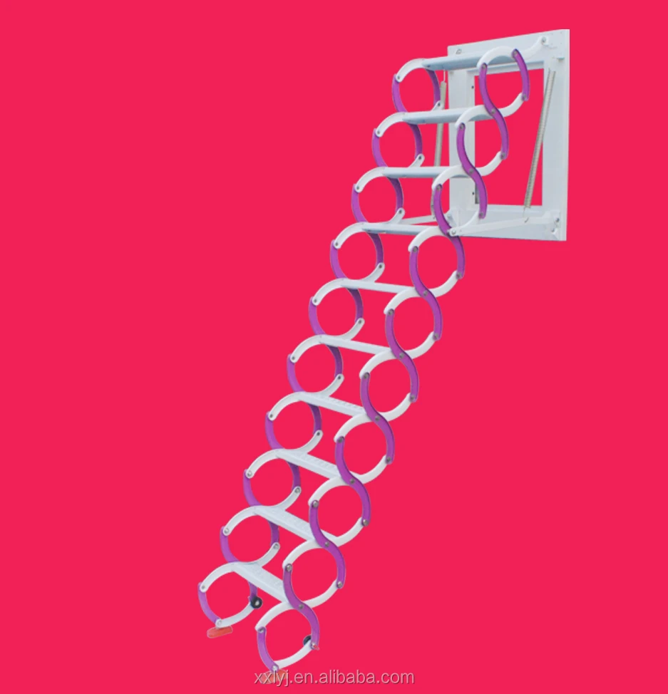 Montato su scale telescopiche a parete