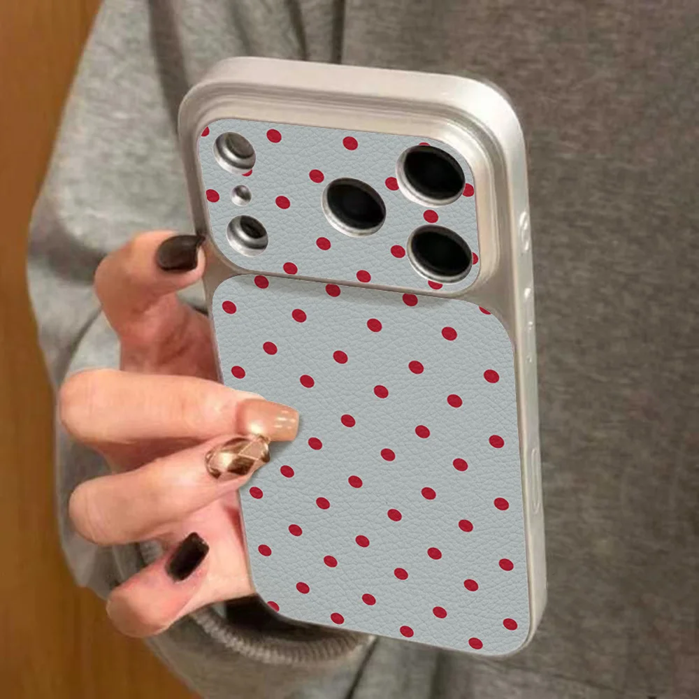 Candy Color Polka Dot Phone Case For iPhone 18 Pro Max 17 16 15 Pro 11 12 13 14 Pro Max Shockproof Bumper Protective Back Cover
