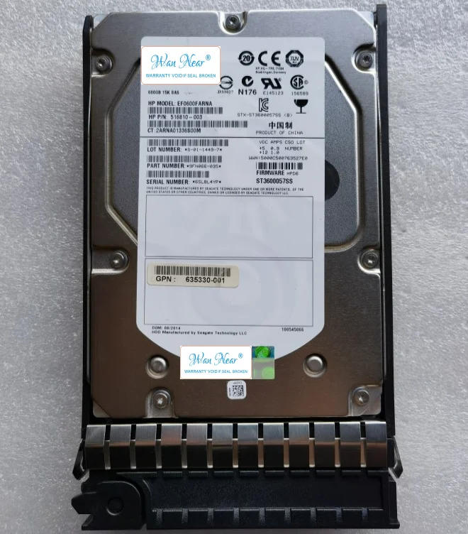 

Для AP872A P6300 P6500 583718-001 516810-003 600G 15K SAS 3,5 EVA HDD 600 ГБ