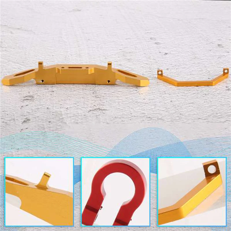 Metal Front Bumper for Wltoys 104001 1/10 RC Car Upgrade Parts Accessories,Yellow