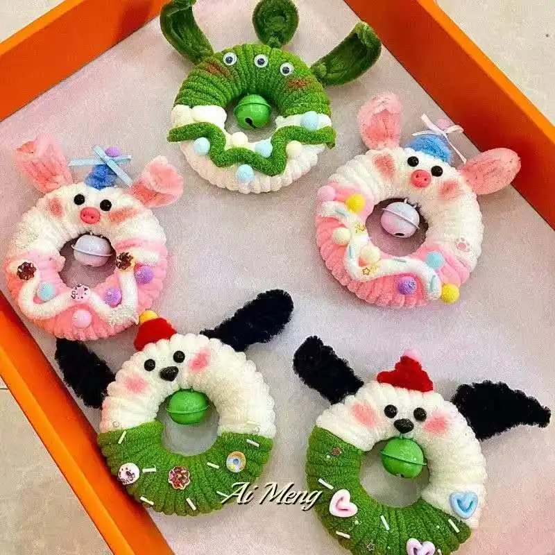 المفاتيح اليدوية التواء قضيب تقليد زهرة قلادة DIY كيت محلية الصنع هدية المفاتيح الوالدين والطفل الحرف اليدوية الإعصار عصا #3