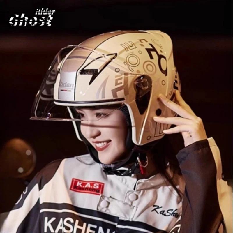 

DOT Certification Vintage Open Helmet Motorcycle Open Face Helmet Retro 3/4 Helmet Cruise Casco Casque Moto Men Women