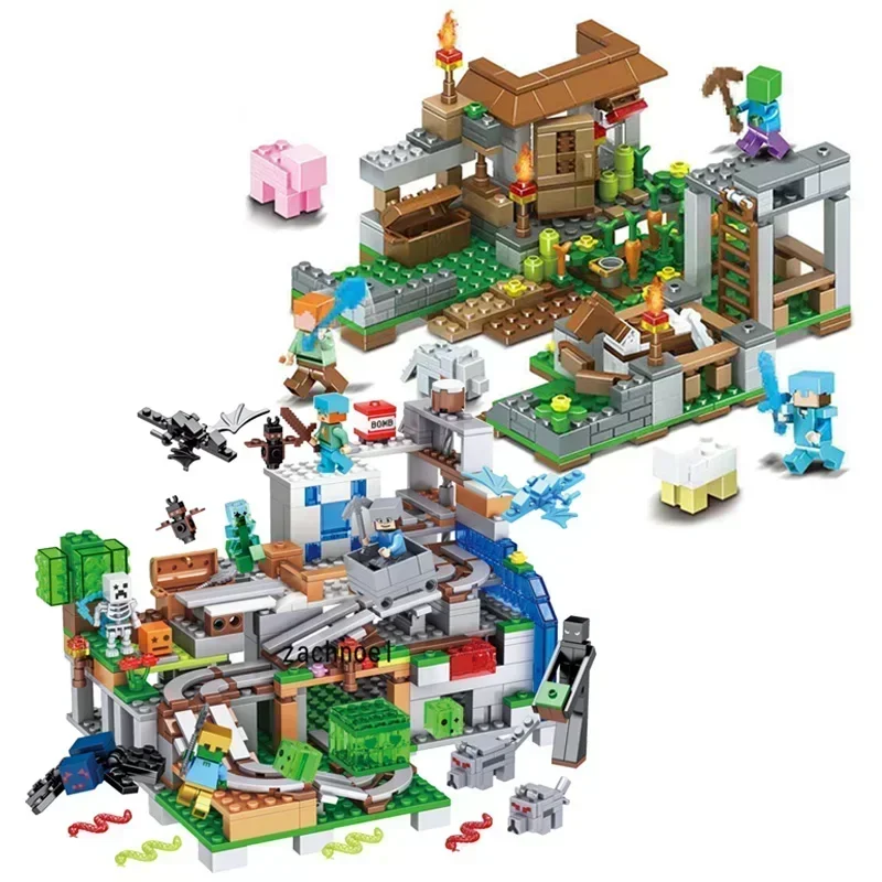 Compatible 21176 My World Redstone Battle The Deep Dark Battle Jungle Abomination Building Blocks Toys for Boy Christmas Gifts