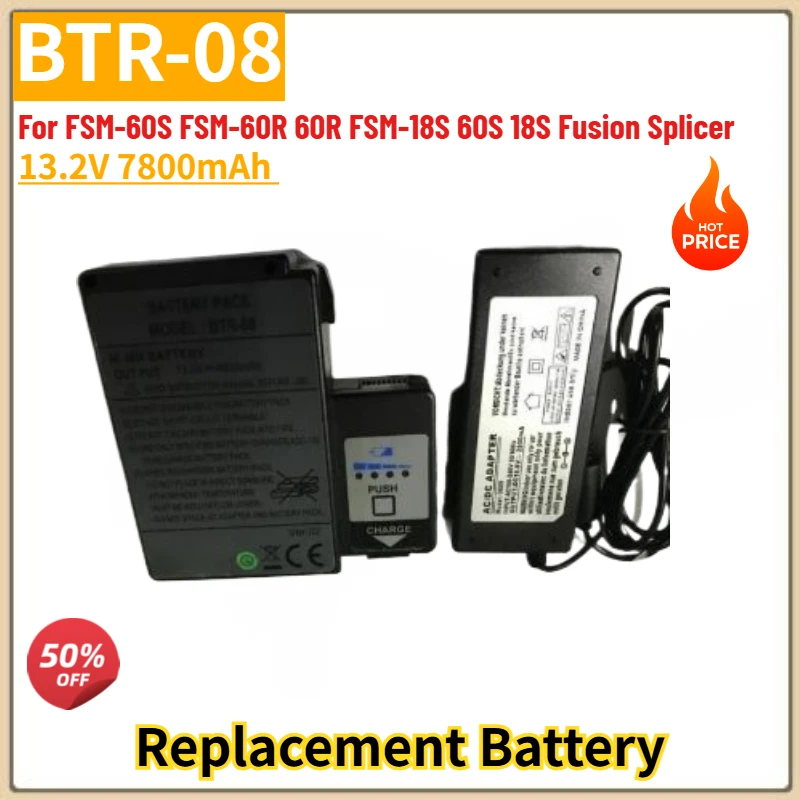 

BTR-08 High Quality Battery 13.2V 7800mAh for FSM-60S FSM-60R 60R FSM-18S 60S 18S Fusion Splicer Brand New Replacement Battery