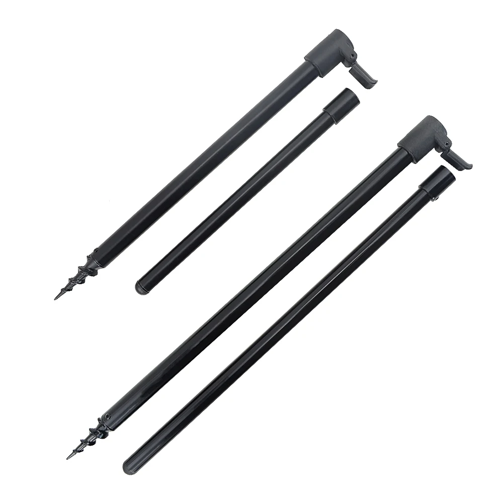 Palos de Banco de pesca de carpa, 2 piezas, barra de aluminio, soporte de vaina, accesorios de pesca