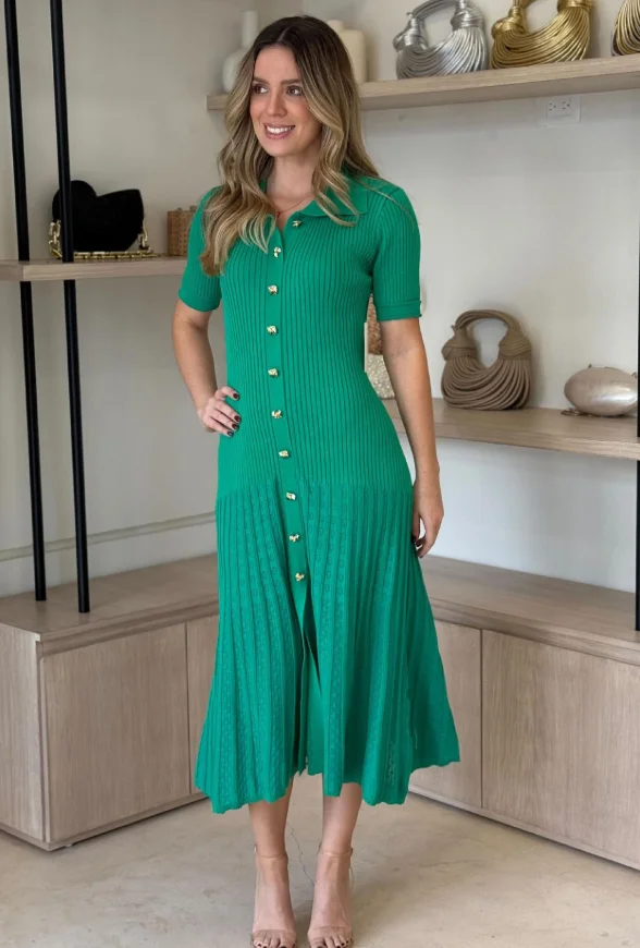 

Брендовое модное винтажное вязаное платье макси с отложным воротником, элегантное однобортное длинное платье-рубашка трапециевидной формы, женские платья w41