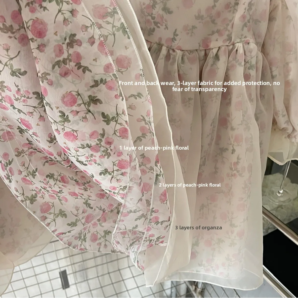 Vestido largo con mangas farol de estilo nuevo de verano 2025, falda corta de playa e para mujer, vestido hinchado flo...