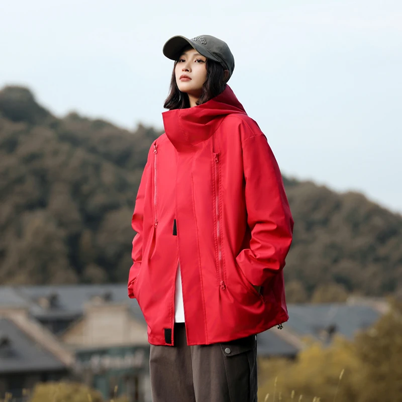 

Lightweight Hiking Jackets Women Waterproof Coats Male Windproof Windbreaker Outdoor Camping Loose Jacket Autumn Men Hooded Coat