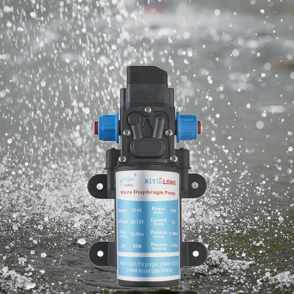 

12 В 60 Вт микро мембранный насос заводская оптовая продажа электрический самовсасывающий повышающий водяной насос для орошения сада для жидкости