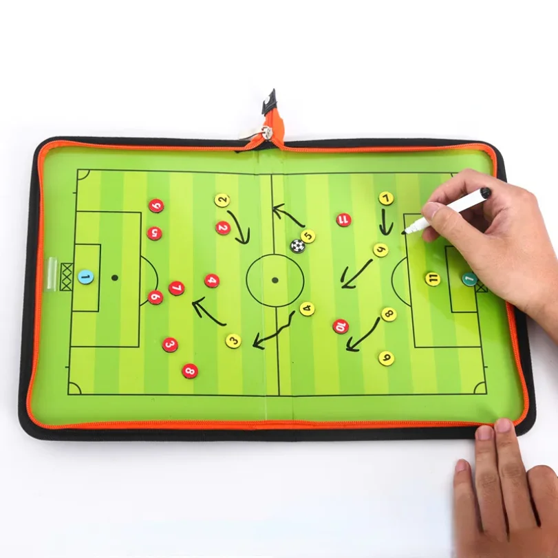 Coach Tactical Board Magnetic Zipper Football Tactical Board Coach Tactical Board Foldable Strategy Board with Pen Clipboard Hot #3
