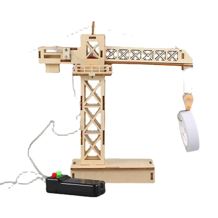 

Diy Tower Crane Hand-assembled Model Science and Technology Small Production Physics Experiment Material Package