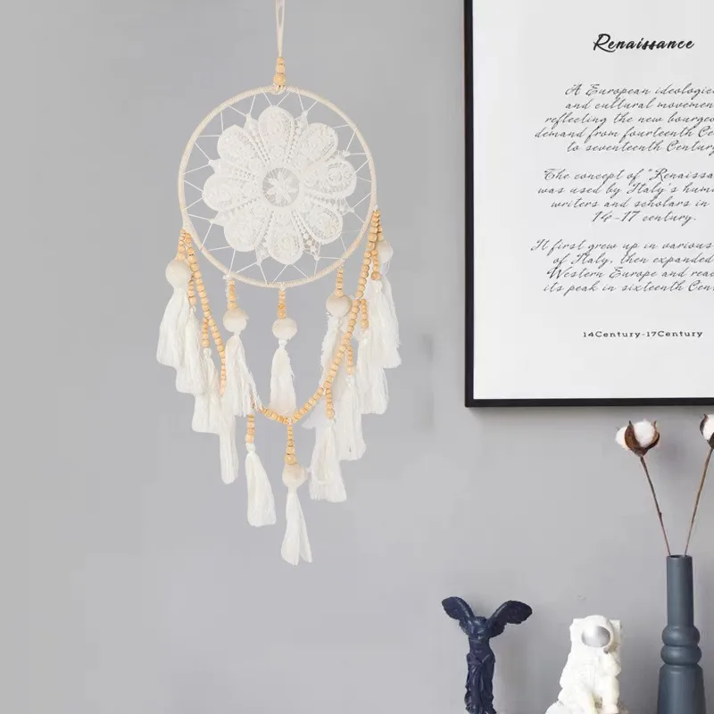 Beaded Indian Dreamcatcher Pendant Weaving Handmade Decoration Wall Hanging Bedroom