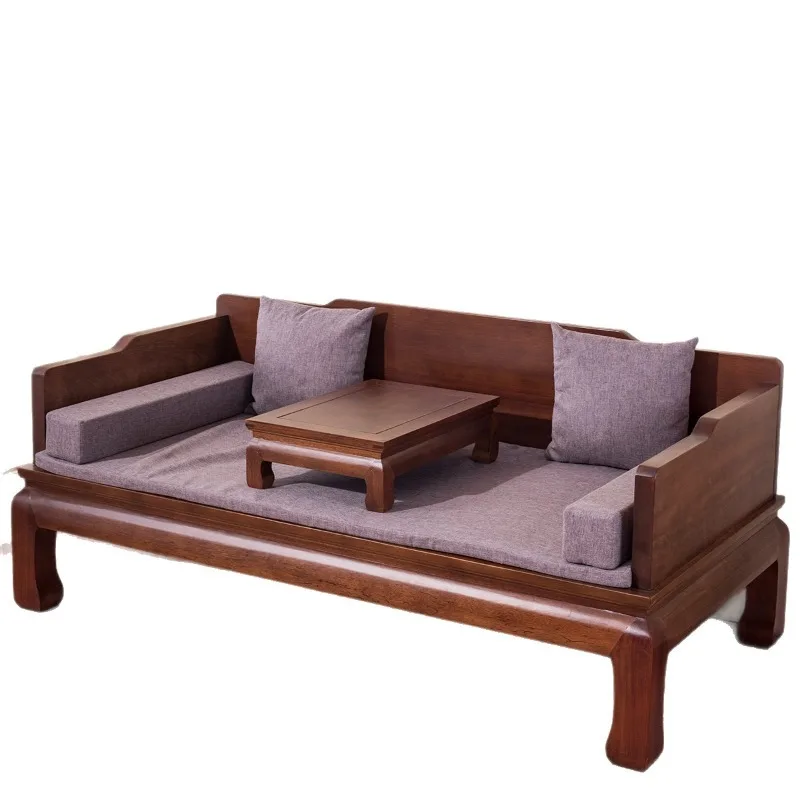Solid Wood Luohan Bed for Chinese Style Living Room Rosewood Sofa Bed for Song Dynasty Aesthetic Furniture