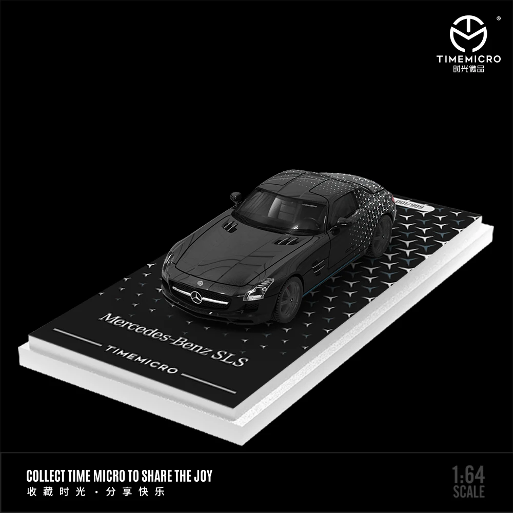 TimeMicro1:64 Mercedes SLS Black Star paint alloy car model