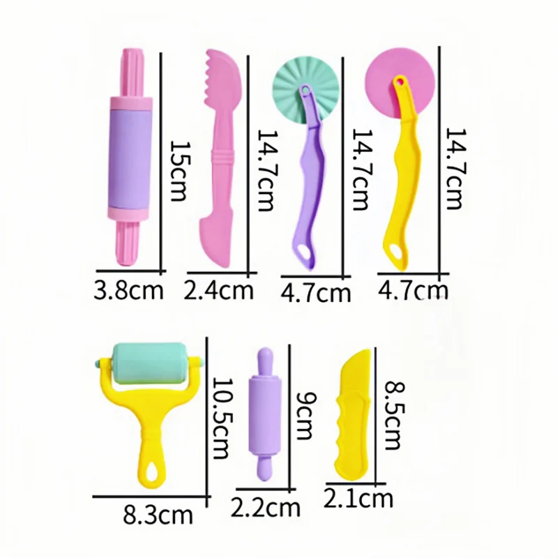 Moule à pâte à modeler 3D créatif, ensemble d'accessoires en argile à modeler, Kit d'outils pour pâte de jeu, couteau en plastique, jouets éducatifs pour enfants, bricolage