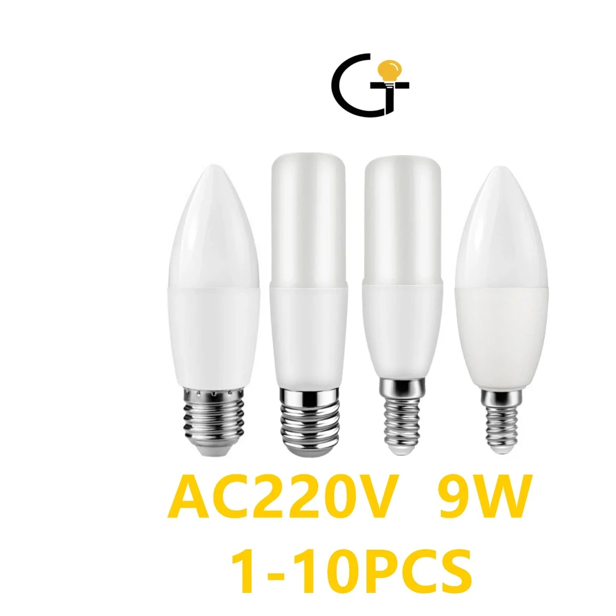 

1-10pcs Bar Led Column Bulb AC220V T37 C37 9w E27 E14 Super Bright 3000K 4000K 6000K Lamp For Home Bedroom Office Decoration