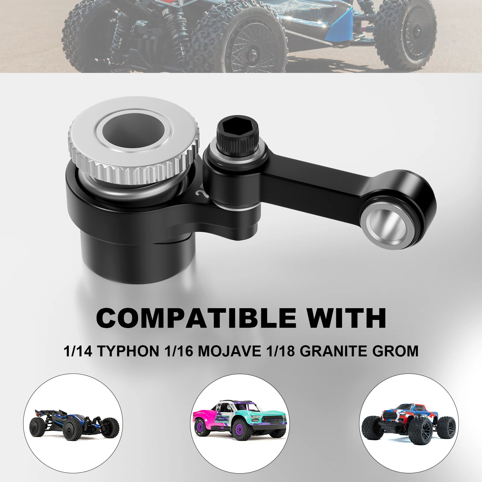 Aluminiowy stop 25T Serwo róg Serwo ramię Serwo Saver dla Arrma 1/14 Typhon 1/16 Mojave 1/18 Granite GROM Ulepszenia Ulepszenia