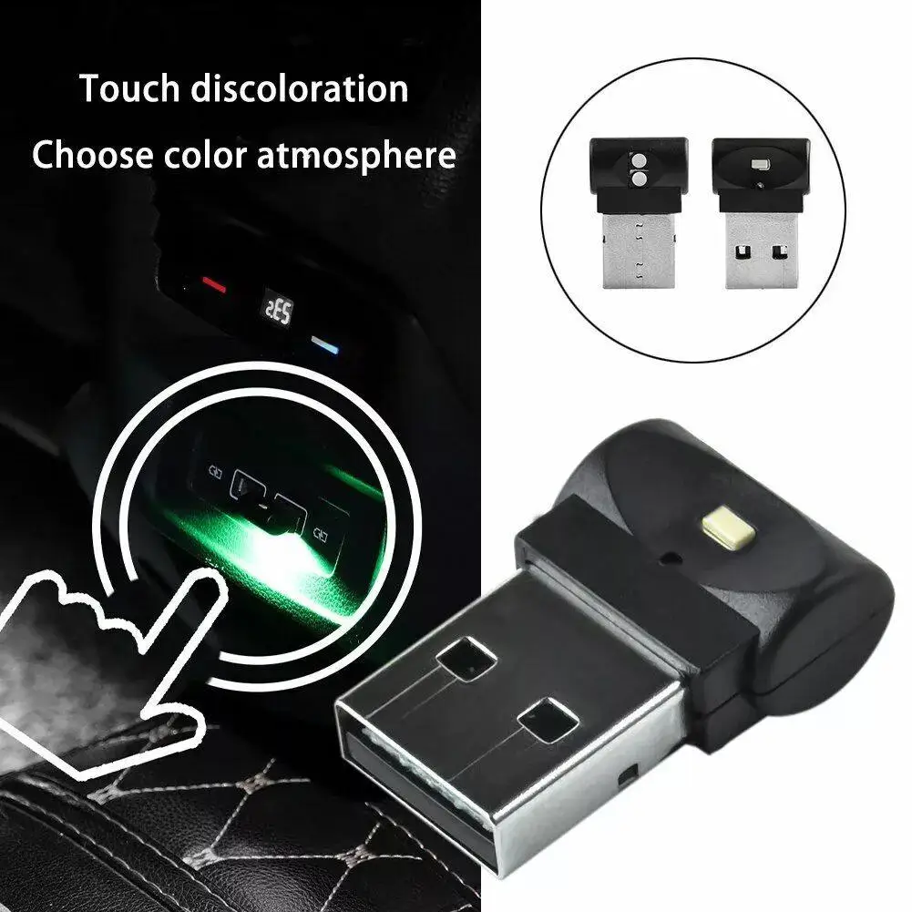 5pcs/lot Mini USB LED Car Light Auto Interior Atmosphere Light Emergency Light Rgb Auto Colorful Decorative Lamp