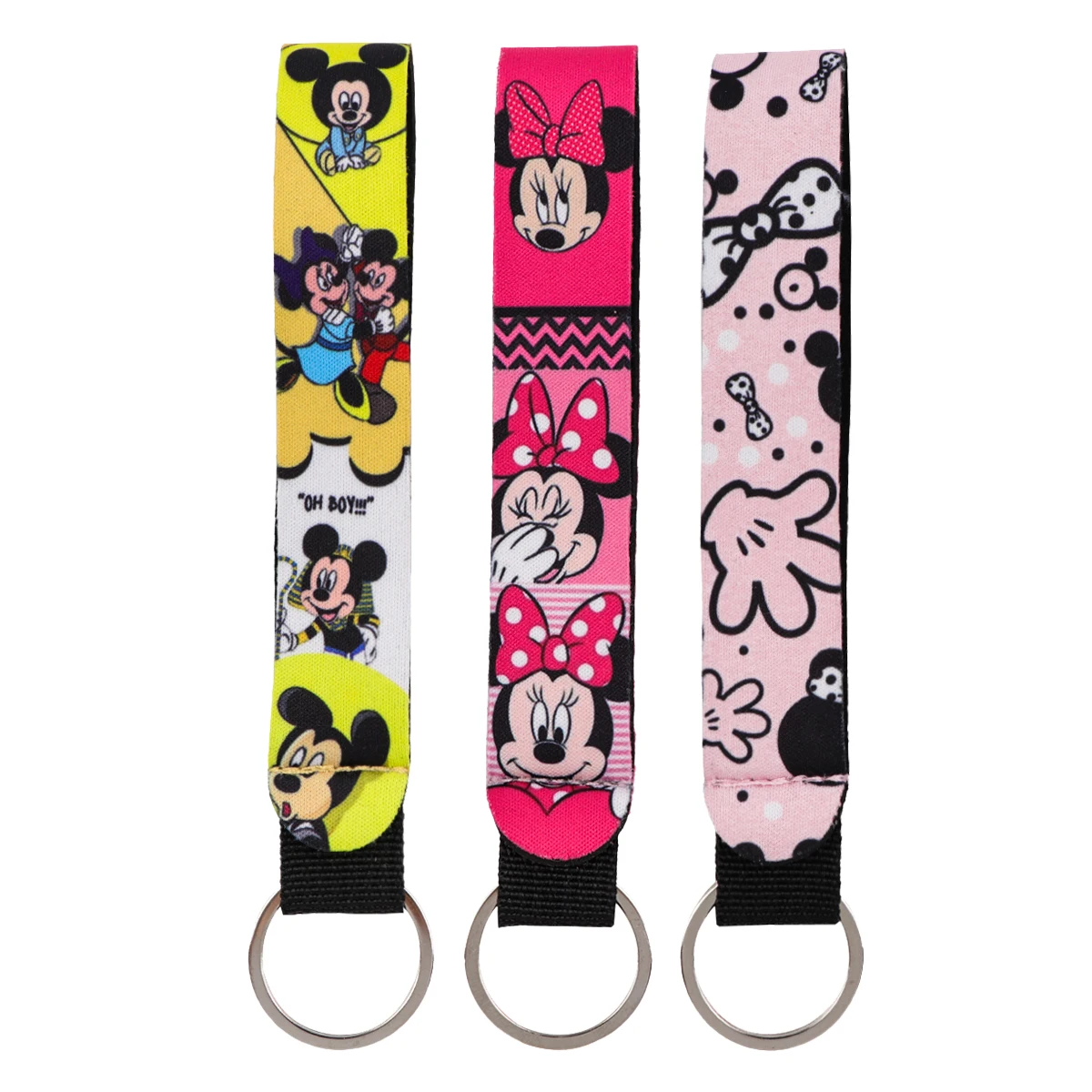 

Cute Mouse Key Rings Cartoon Car Motorcycle Keychain Wrist Strap Anti-Lost Lanyard Fashion Accessories Key Tag Gifts for Friends