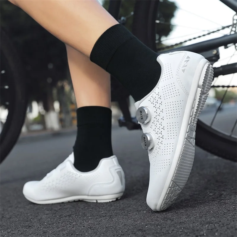 Herren Fahrradschuhe Radsport Schnellverschluss-Schuhe MTB Rennrad Unisex Profi-Rennschuhe Modische Gummi-Flachschuhe – Detail 33