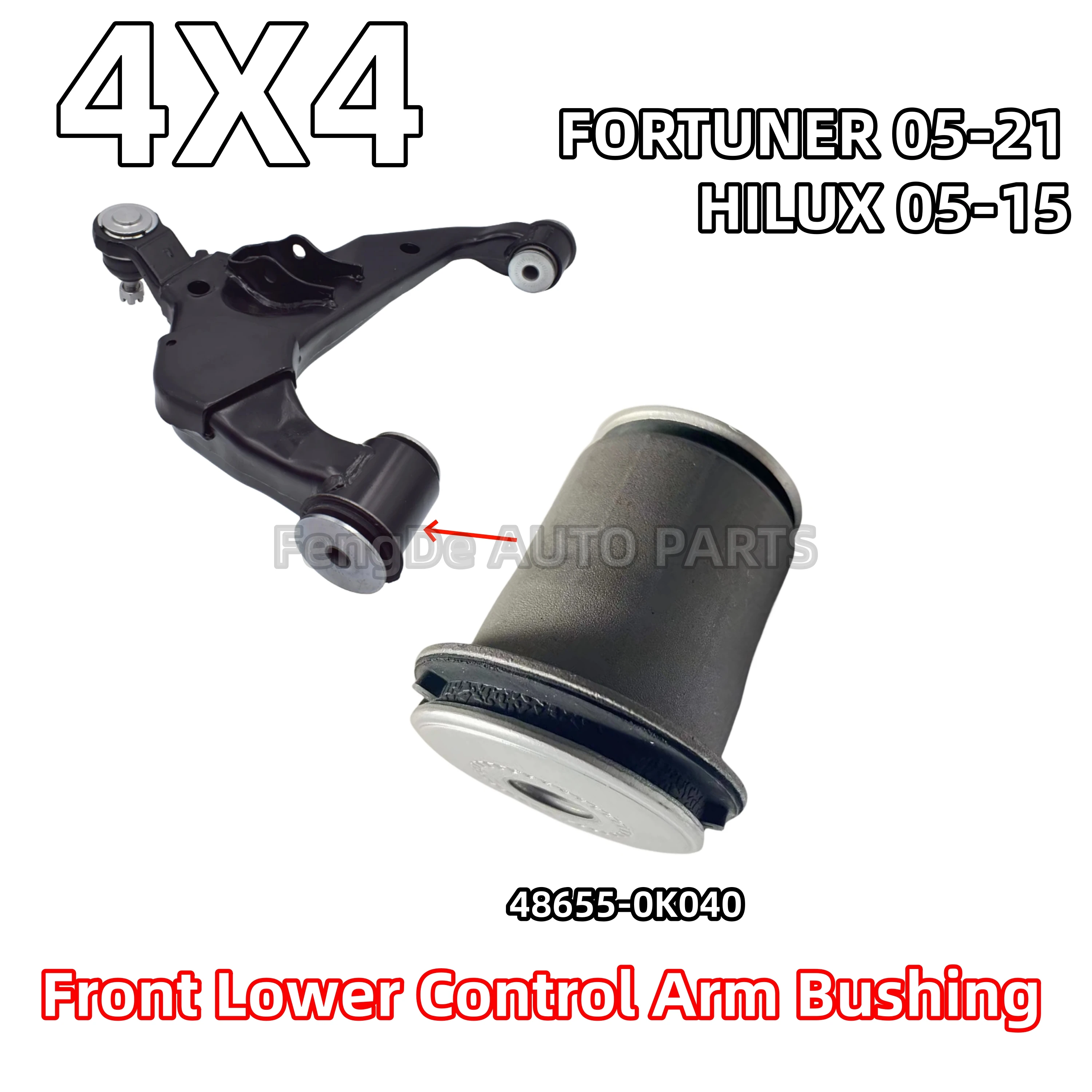 

4WD Front Lower Contral Arm Bushing For TOYOTA FORTUNER GGN50 TGN61HILUX 2005-2015 GGN15 LAN25 48655-0K040 480680K040 480690K040