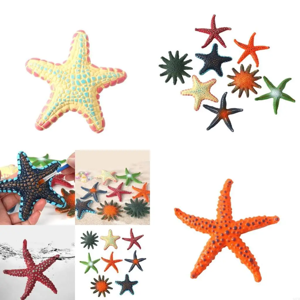 

8 шт., игрушка для дайвинга с океанскими животными, набор фигурок звездной рыбы для подводной игры, вечерние образовательные для