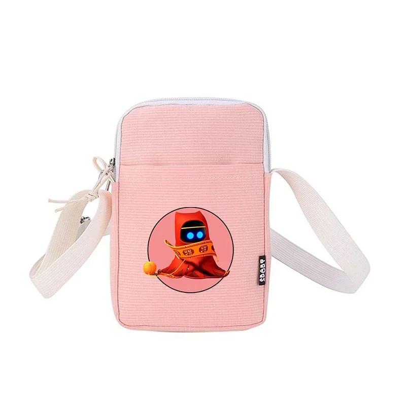 Astro Bot Women Chest Bags Shoulder Bag Canvas Handbag Cute Outdoor Shopping Pouch Crossbody Handbags Ladies Purse Birthday Gift