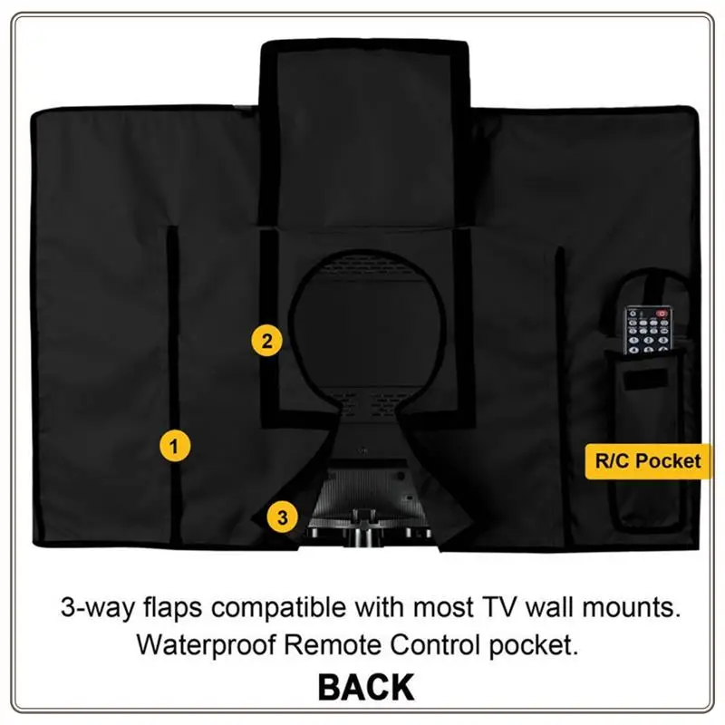 

Reliable-Waterproof Outdoor TV Cover With Bottom Cover, Thick Cloth,Dustproof And Weatherproof TV Cover,Waterproof Outdoor TV Co