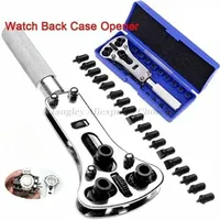 Watch Repair Tool Kit Adjustable Watch Back Case Opener Battery Replacement and Movement Holder 3 Point Wrench Case Remover Tool