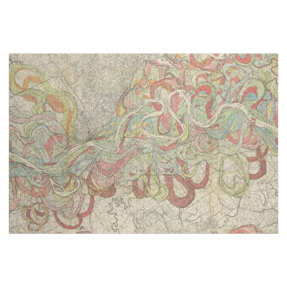 

Imaginary Maps Alternate Timelines Flow Mississippi River Fisk 1944 Jigsaw Puzzle Personalized Toy Custom Name Child Toy Puzzle