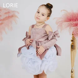 LORIE A-line Cute Mini Girl Dress Tulle Flower Applique Baby Girl Dresses New Christmas Birthday Present Customized 2025 Gift