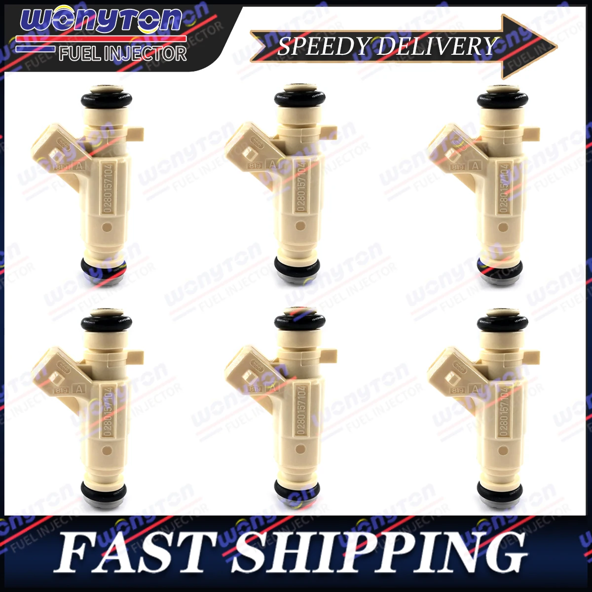 6Pcs High quality Fuel injector 0280157104 94702540 For Chevrolet Agile Montana