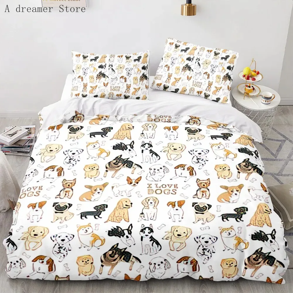 Shiba Inu Dog Bedding Set Animal Dogs Duvet Cover Double King Twin Single Bed Sets For Kids Boys Decor Home Custom Bed Linen