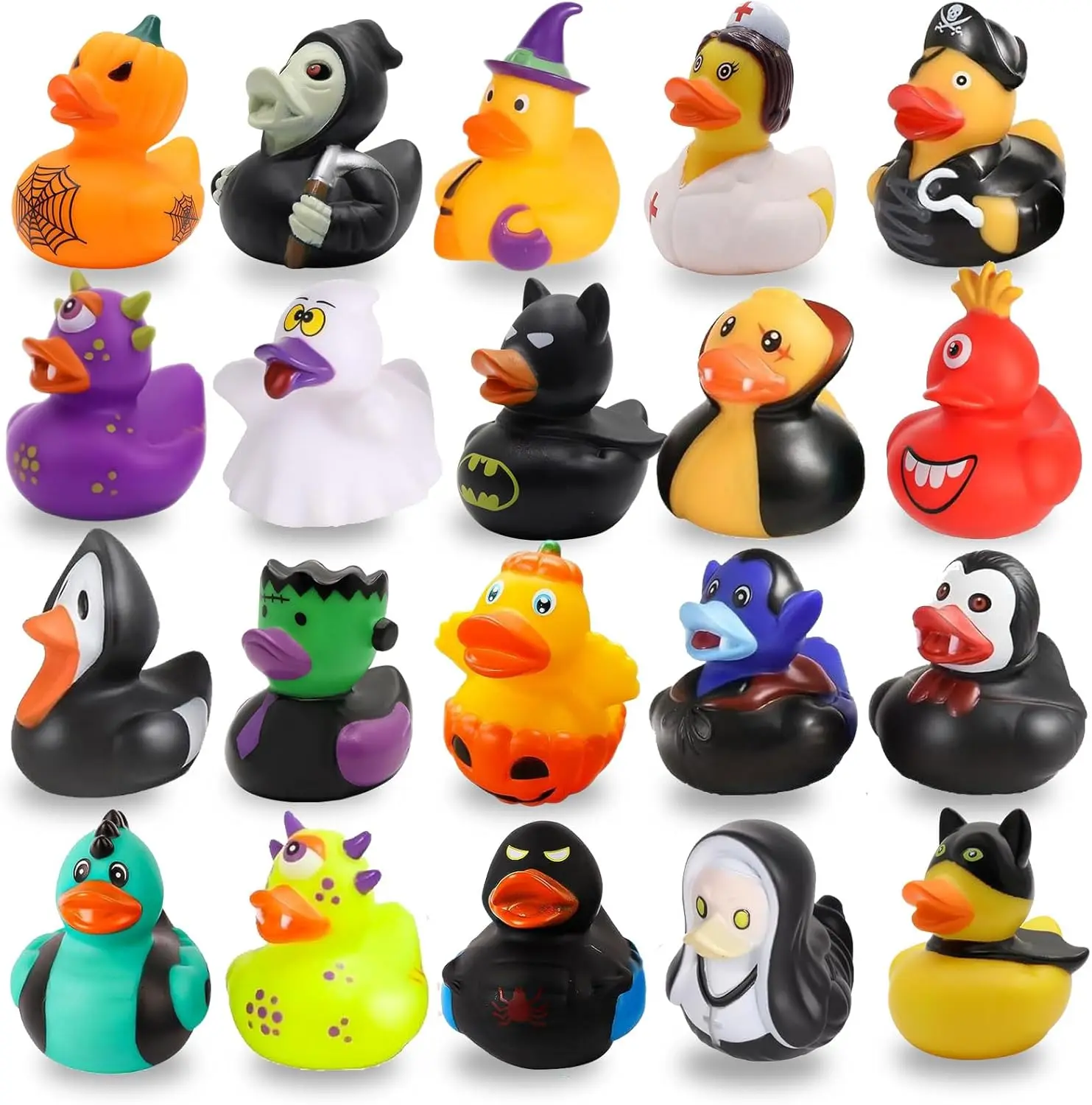 

Halloween Party Favor Rubber Duck Bath Toy Assorted Duck for Kid Decor Trick or Treat Goodie Bag Filler Halloween Party Birthday