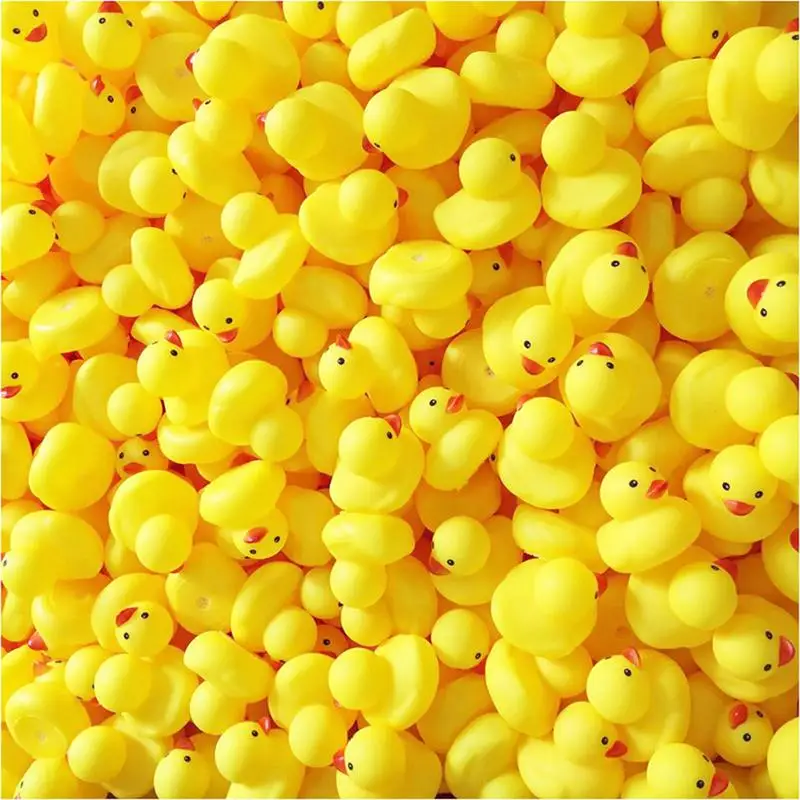 de goma duradero para Baby Shower, 20 piezas, juguetes de baño de pato de goma, Mini patos flotantes de goma para Baby Shower