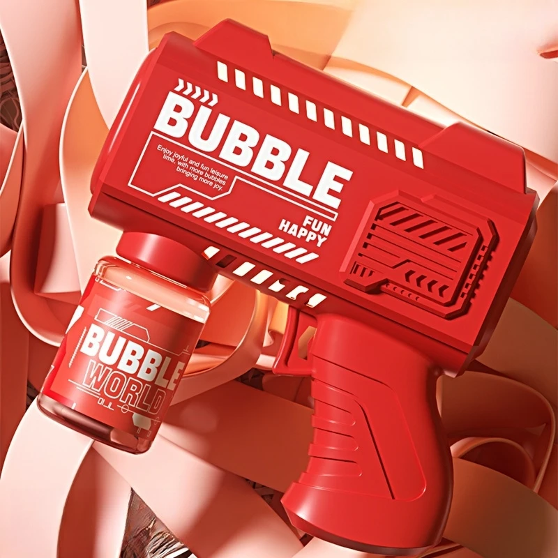 2025 New Square Bubble Machine 10-Hole Space Electric Bubble Machine Internet Celebrity Hot Handheld Bubble Gun Toy