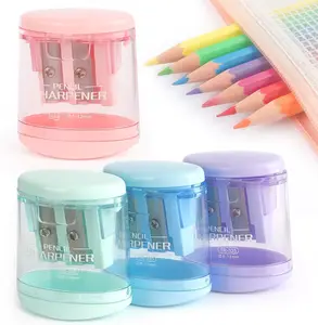 4-Pack Dual Hole Manual Pencil Sharpeners, Compact & Colorful for Kids School Office Use