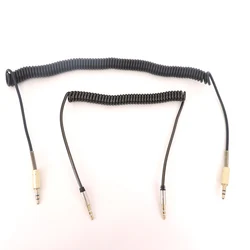 3.5mm Jack Audio spring Cable Male to Male stereo Audio Aux Cable For Car Headphone Speaker extension Wire Line Aux Cord