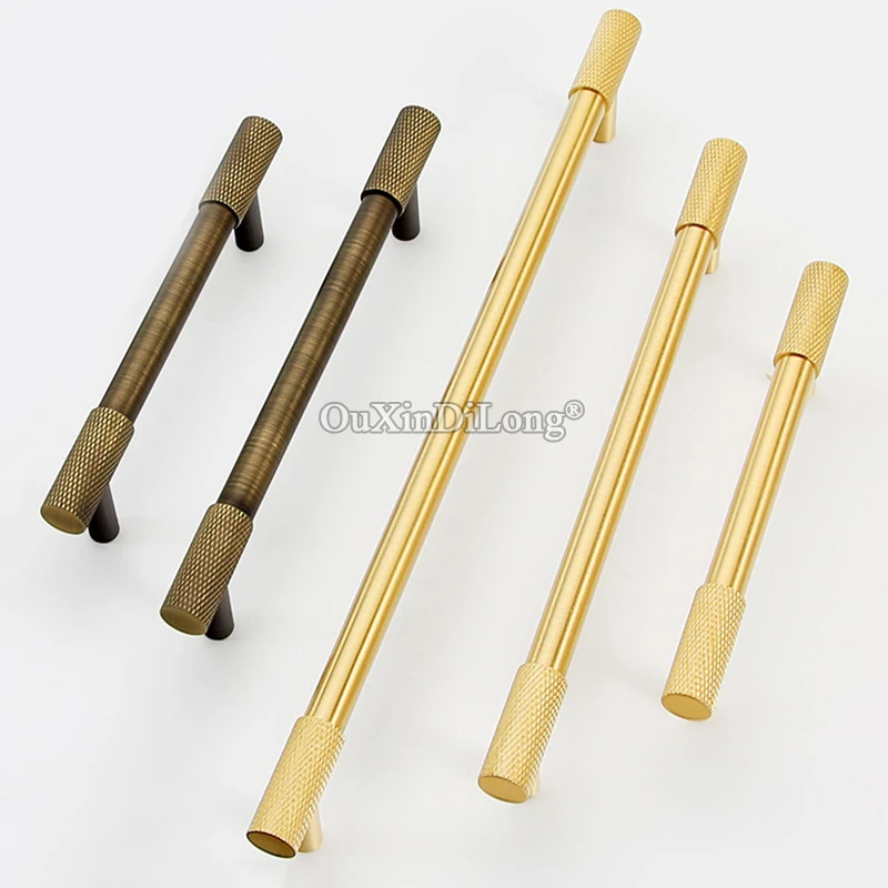 

Retro 4PCS Pure Brass Knurled Furniture Pulls Handles Drawer Pulls Pens Cupboard Wardrobe Kitchen Dresser TV Cabinet Pulls Knobs