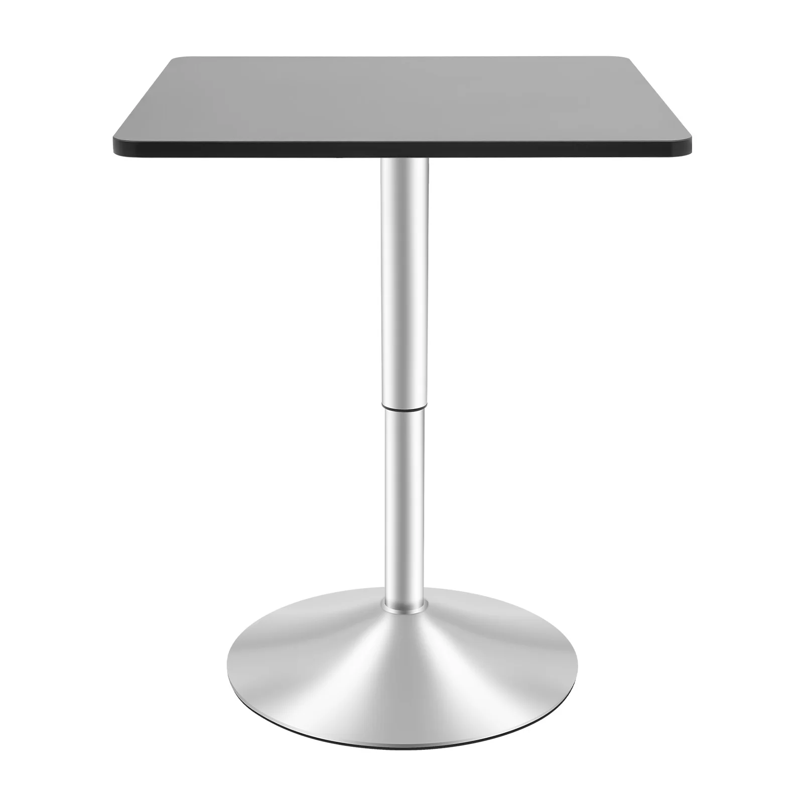 

Square Bar Table MDF Pub Table 70-90cm Height Adjustable 150kg Bearing Capacity Rounded Corner Anti-Skid Tea Table