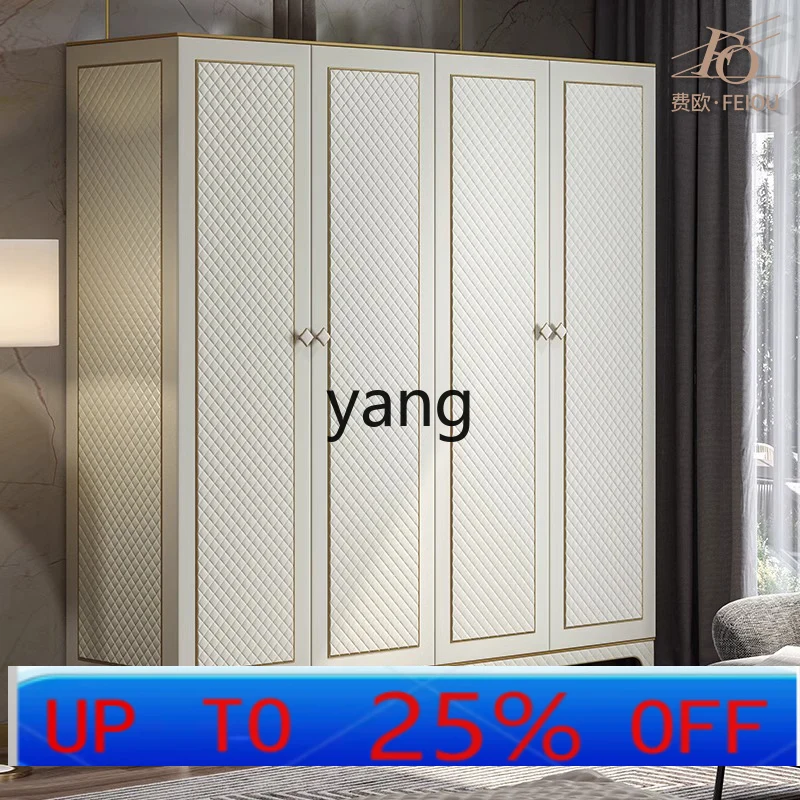 

Lmm Italian light luxury wardrobe home post-modern Nordic style four-door two-door wardrobe