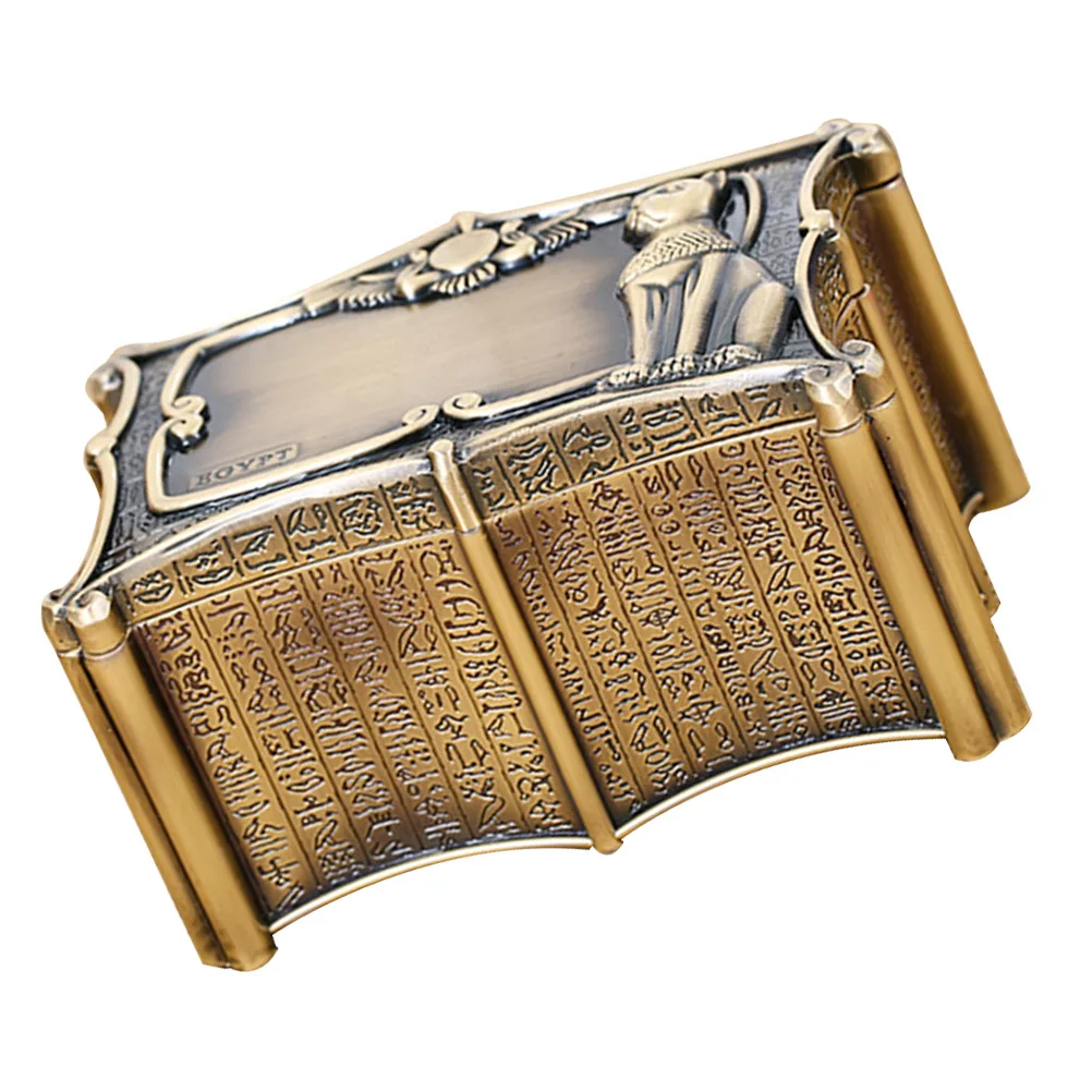 

Zinc Alloy Jewelry Boxes Durable Rust Proof Vintage Ring Storage Case Elegant Dustproof Container Jewel Gift Box