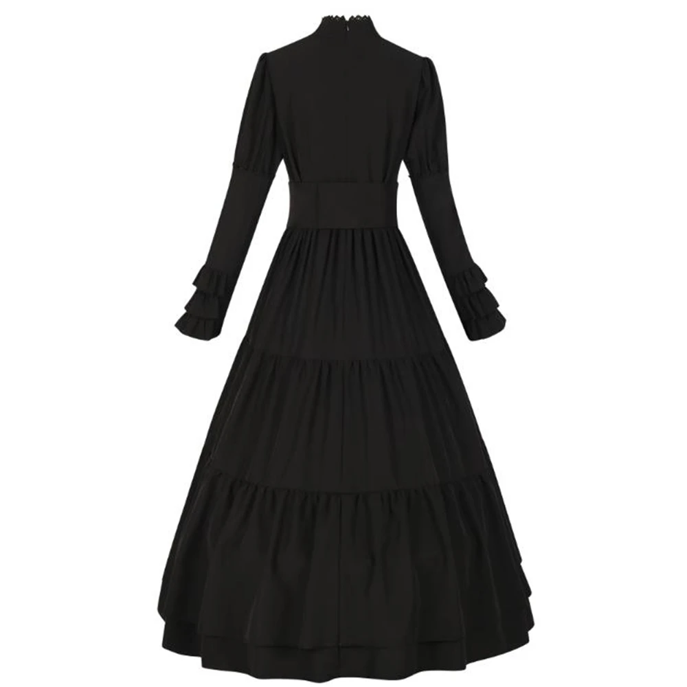 Lace Up Zipper Trench Coat Women Autumn Winter High Low Maxi Outwears Black Dresses Autumn Longline Tops Gothic Robe Spring