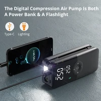 CARSUN-Pompe à Air Rechargeable, Compresseur Portable, Numérique, Sans Fil, pour Voiture, Vélo, Moto 3