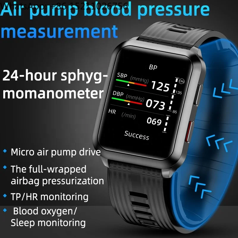 OSRAM Blood Oxygen Sensor Smart Watch P60 with Air Pump and Air Bag to Pressurize Blood Pressure Monitor Temperature Smartwatch