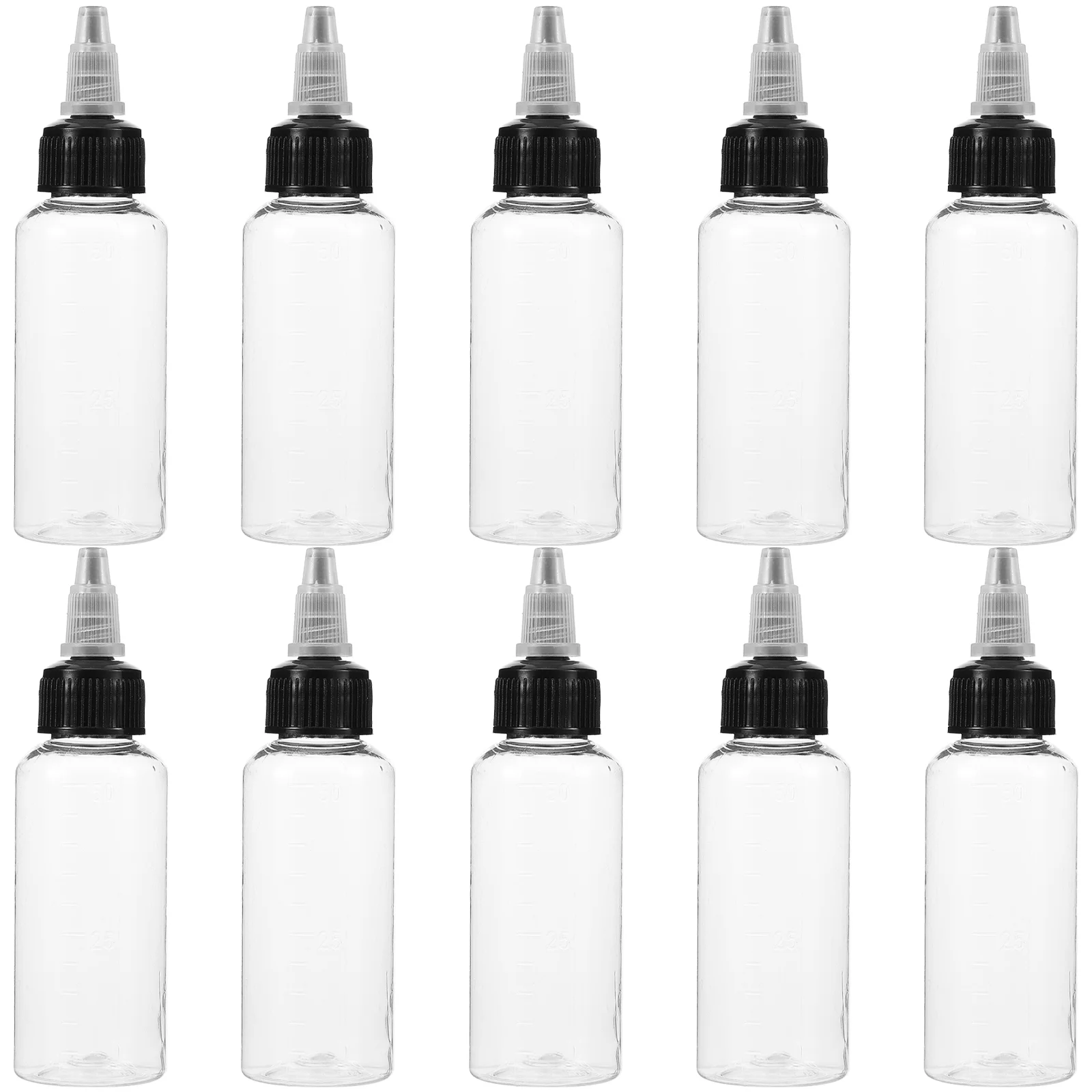 10 Pcs Airbrush Squirt Solvent Bottle Empty Paint Portion Liquid Container 1200X350X350CM Jar Transparent Dispensing Pot